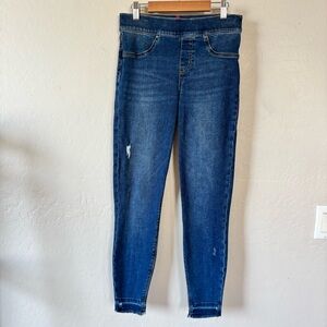 SPANX pull on distressed skinny jeans S‎